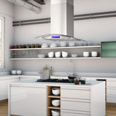 COS-668ICS750 30 in. Lumin Collection 380 CFM Ducted Island Range Hood, Soft Touch Controls, LED Lights, Stainless Steel